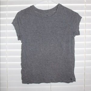 Gray cropped american eagle soft & sexy shirt